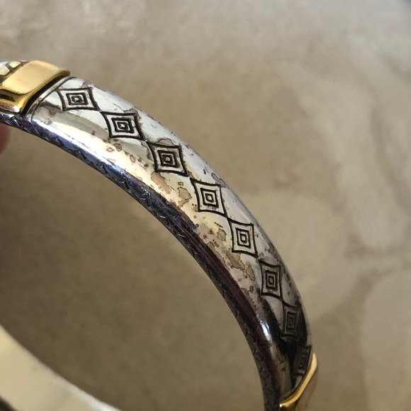 Brighton Two tone studded Bangle Bracelet - Picture 9 of 11